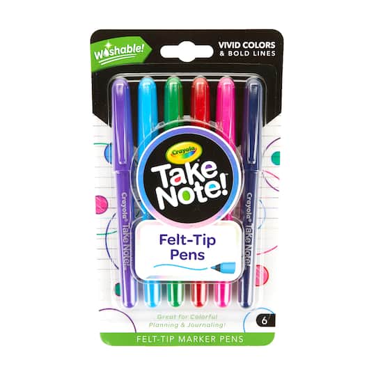 Crayola&#xAE; Take Note!&#x2122; Washable Felt Tip Marker Pens